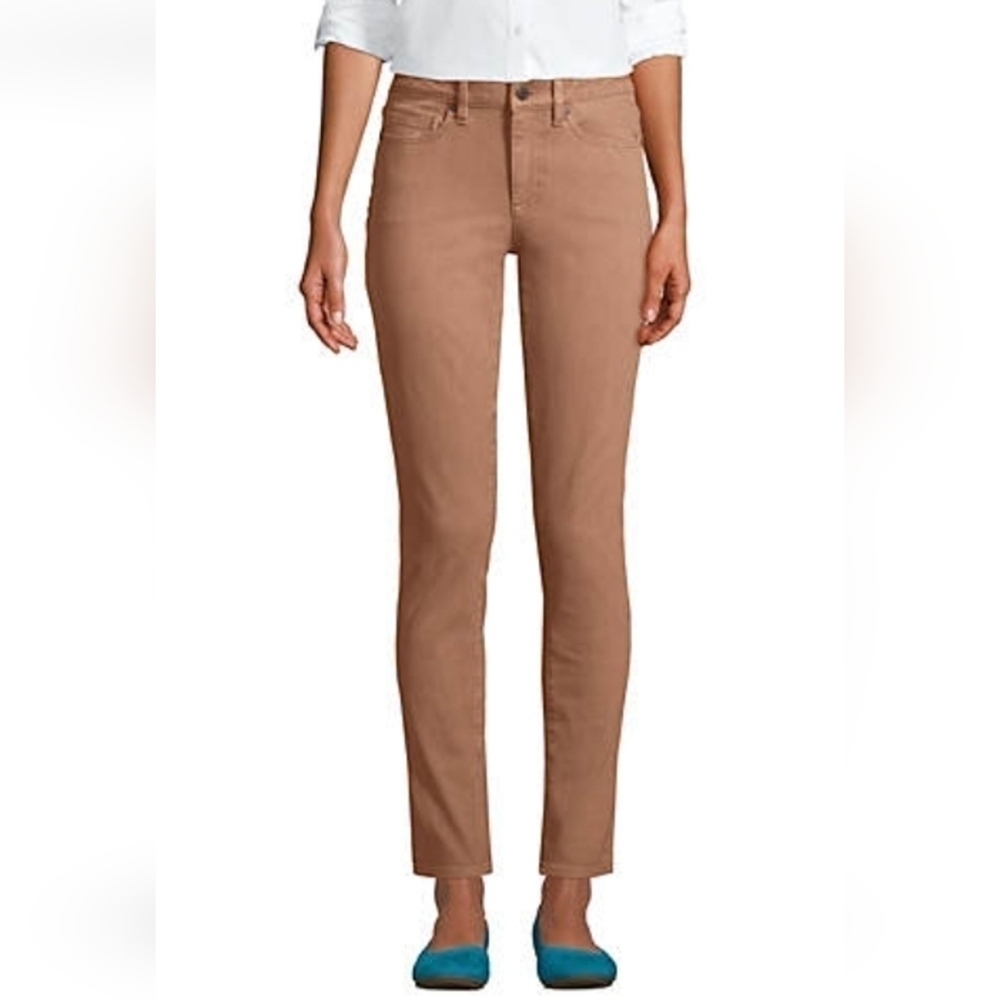 LANDS' END Jeans, Tawny Brown, Size 8